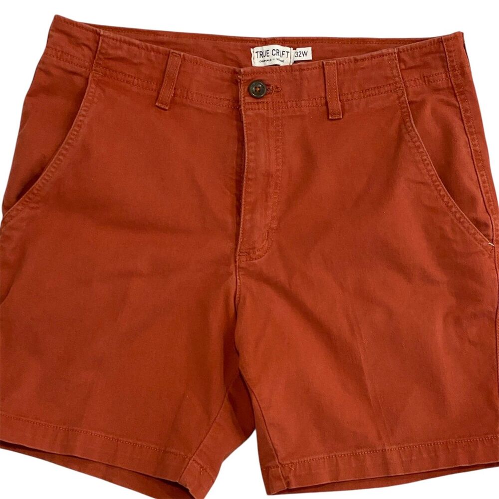 True Craft Men's Shorts utility  Rust Orange Size 32W Originals 7in Inseam